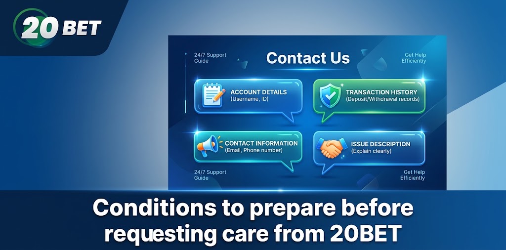 Conditions to prepare before requesting care from 20BET