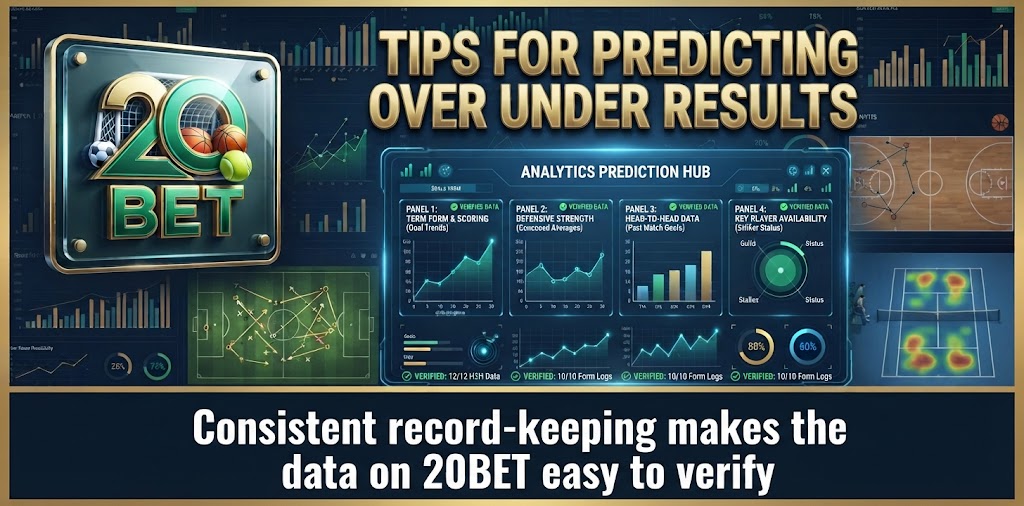 Consistent record-keeping makes the data on 20BET easy to verify