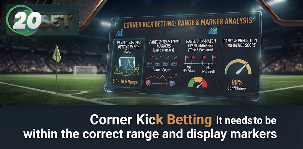Corner Kick Betting It needs to be read within the correct range and display markers