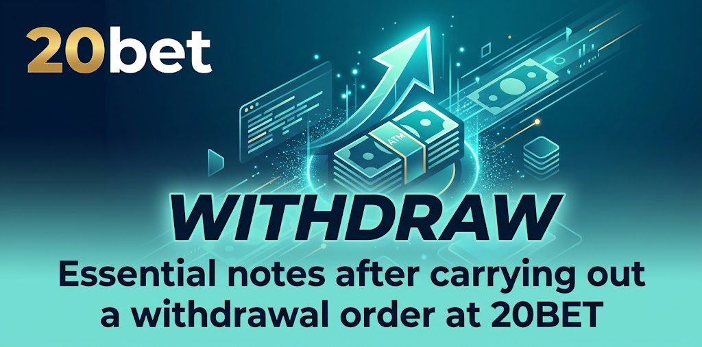Essential notes after carrying out a withdrawal order at 20BET