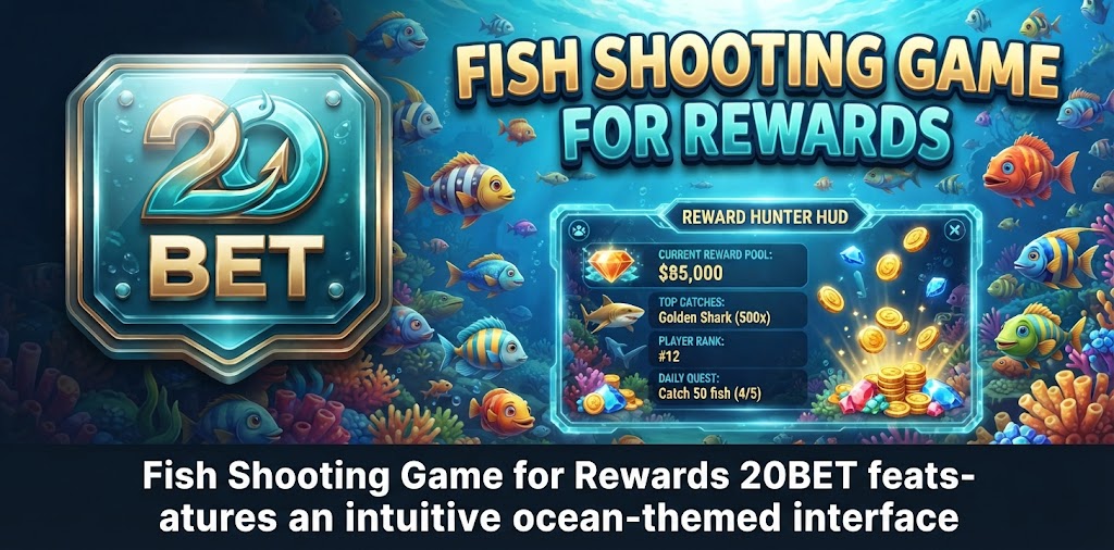 Fish Shooting Game for Rewards 20BET features an intuitive ocean-themed interface
