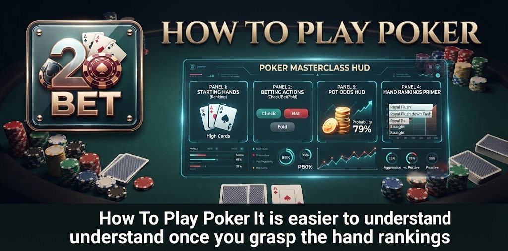 How To Play Poker It is easier to understand once you grasp the hand rankings