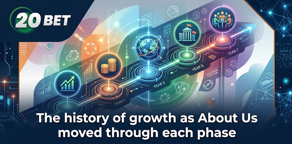 The history of growth as About Us moved through each phase
