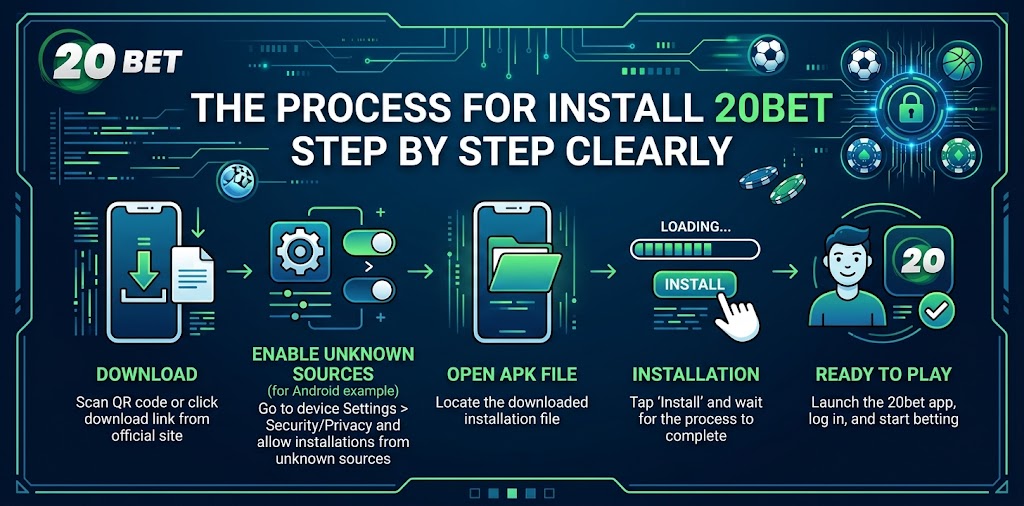 The process for Install 20BET step by step clearly