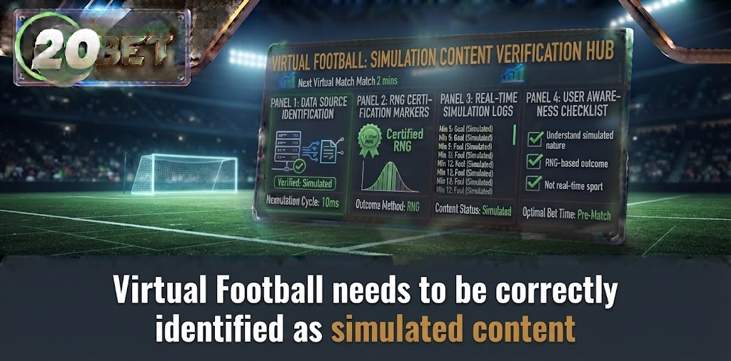Virtual Football needs to be correctly identified as simulated content